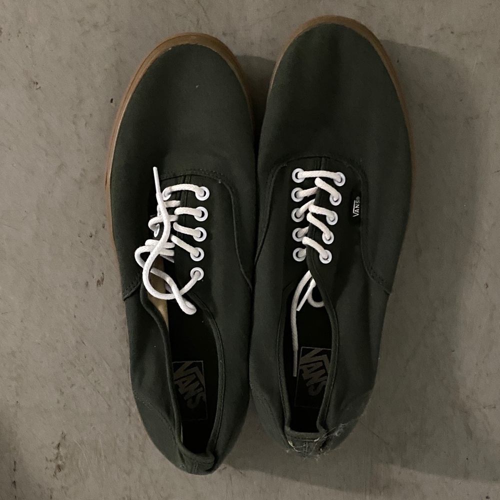 Vans Men's Dark Green Canvas Sneakers
